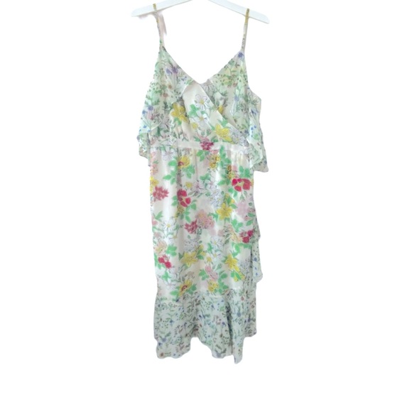 Nanette Lepore Cold Shoulder Floral Midi Dress - Picture 9 of 14